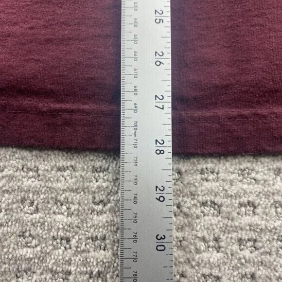 Carhartt Shirt Men Large L Burgundy Buttons T-Shirt Chest Pocket Logo Loose Fit - Picture 6 of 6